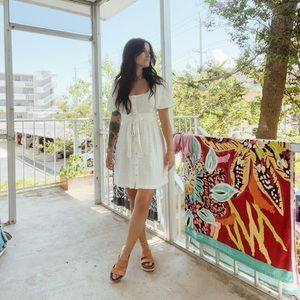 Billabong cream linen dress